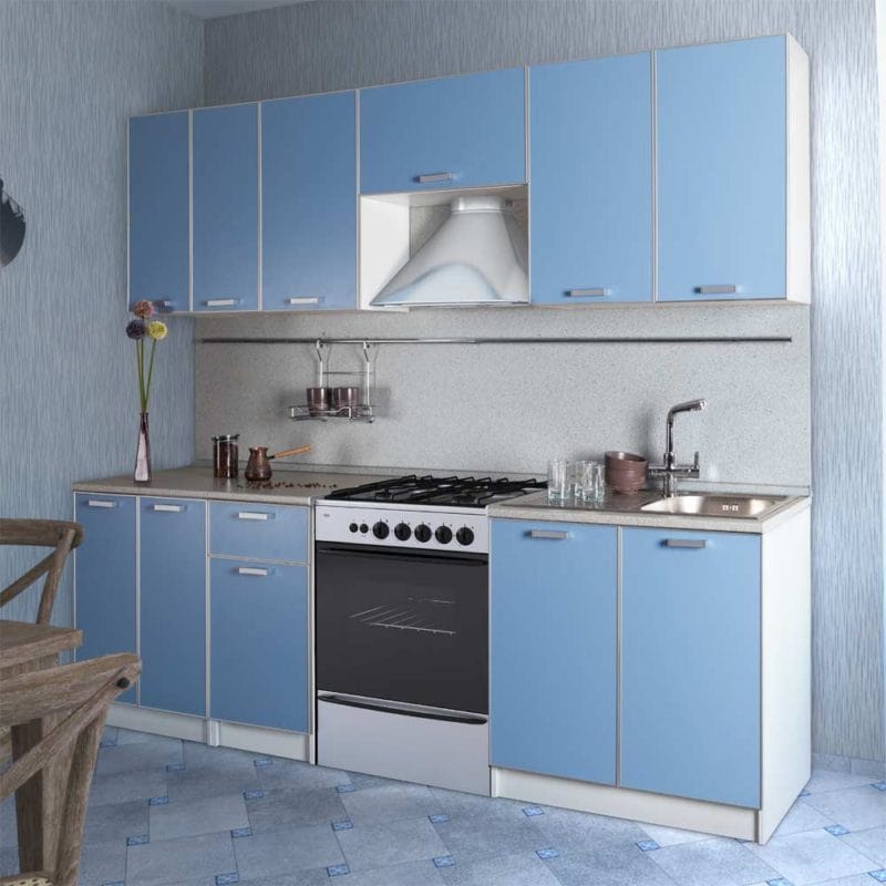 Голубая кухня — 75 фото идей кухонного интерьера с голубым оттенком! #9
