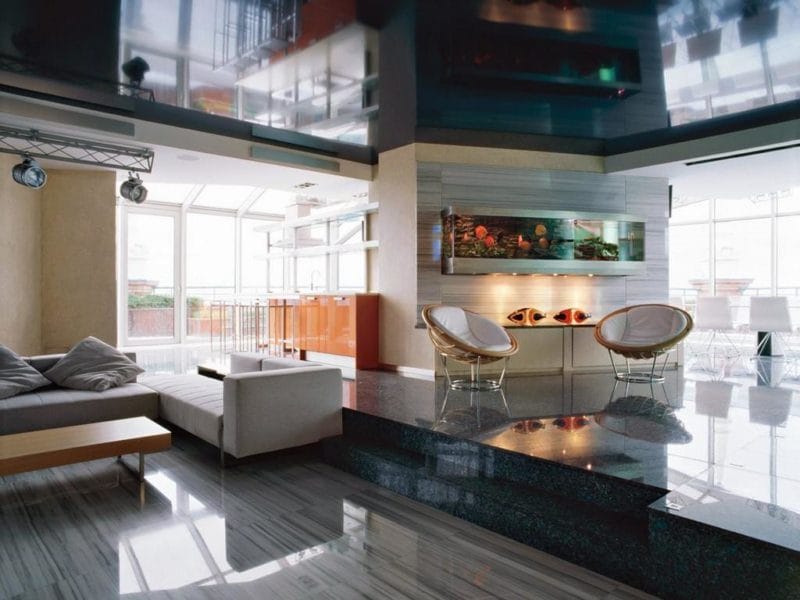 Гостиная в стиле хай-тек — 100 фото лучших идей современного дизайна #60