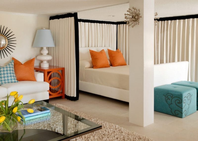 Спальня гостиная — как совместить 2 интерьера? 80 фото дизайна! #38