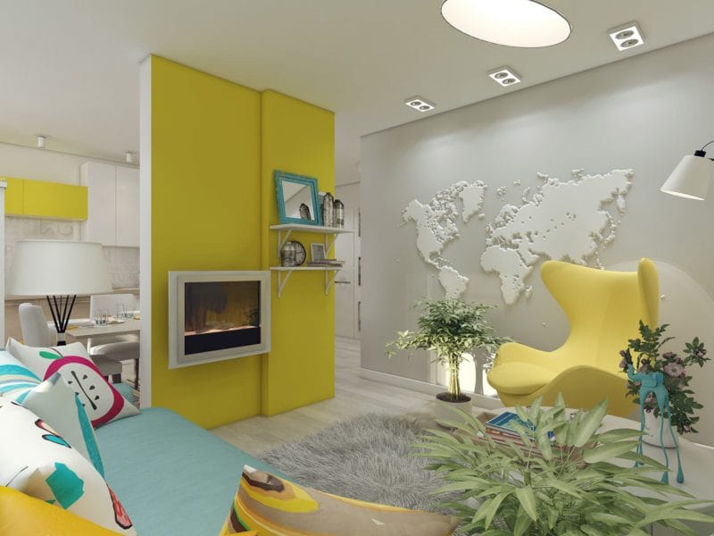 Желтая гостиная — 80 фото вариантов идеального сочетания гостиной желтого цвета #6