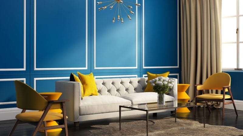 Желтая гостиная — 80 фото вариантов идеального сочетания гостиной желтого цвета #35
