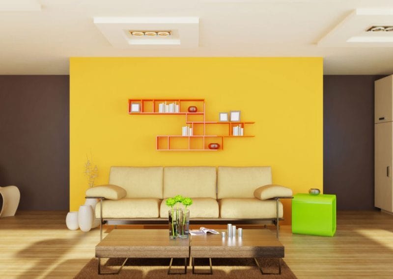 Желтая гостиная — 80 фото вариантов идеального сочетания гостиной желтого цвета #40