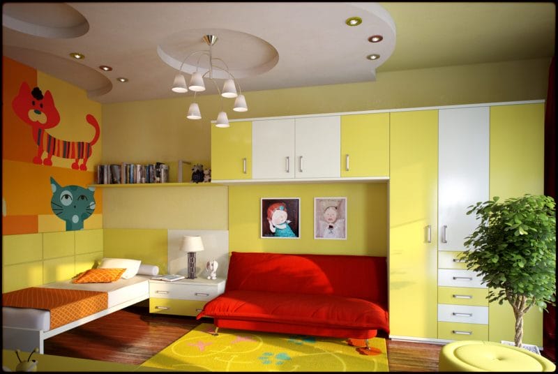 Желтая гостиная — 80 фото вариантов идеального сочетания гостиной желтого цвета #28