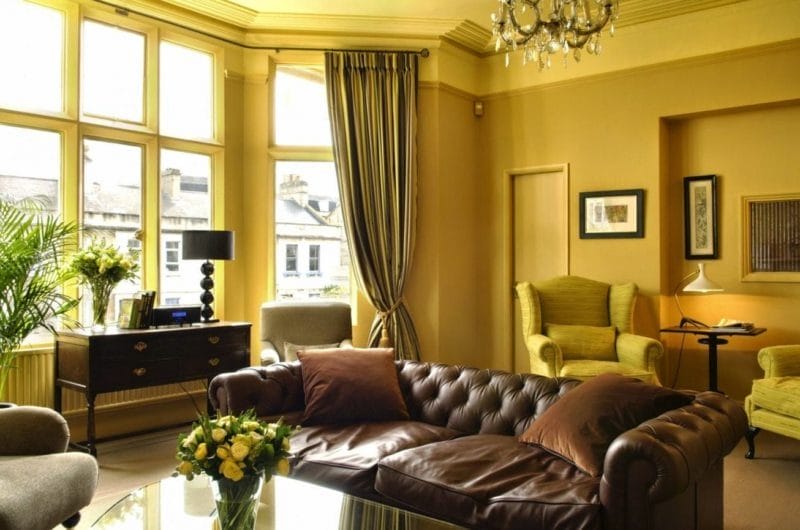 Желтая гостиная — 80 фото вариантов идеального сочетания гостиной желтого цвета #15