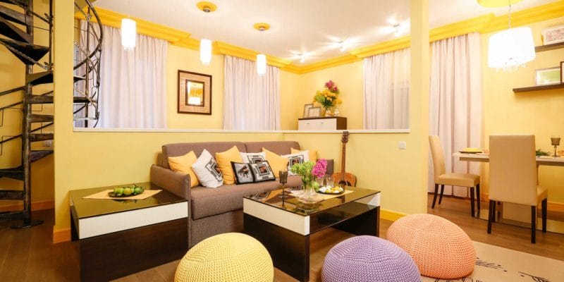 Желтая гостиная — 80 фото вариантов идеального сочетания гостиной желтого цвета #29