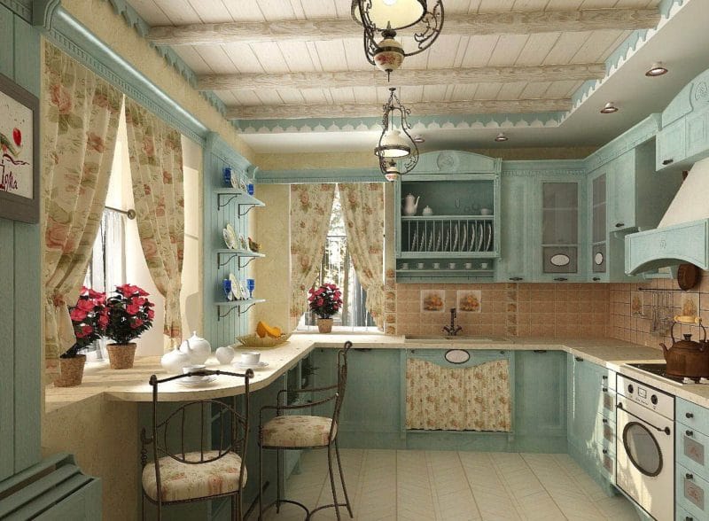 Кухня бирюзового цвета — 65 фото примеров удачного сочетания в интерьере кухни! #30