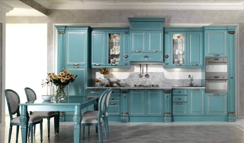 Кухня бирюзового цвета — 65 фото примеров удачного сочетания в интерьере кухни! #31