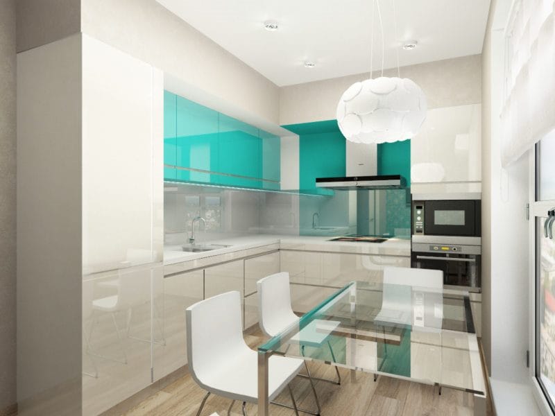 Кухня бирюзового цвета — 65 фото примеров удачного сочетания в интерьере кухни! #32