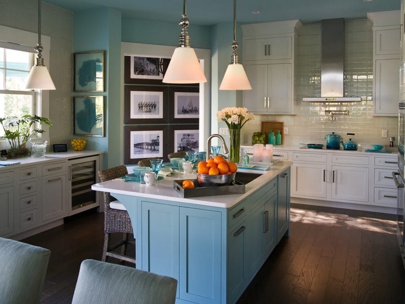 Кухня бирюзового цвета — 65 фото примеров удачного сочетания в интерьере кухни! #34