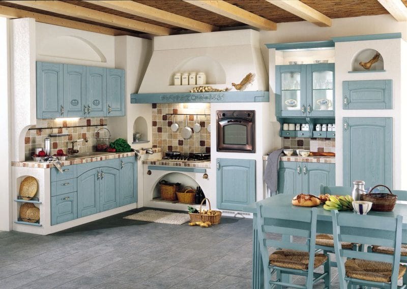 Кухня бирюзового цвета — 65 фото примеров удачного сочетания в интерьере кухни! #22