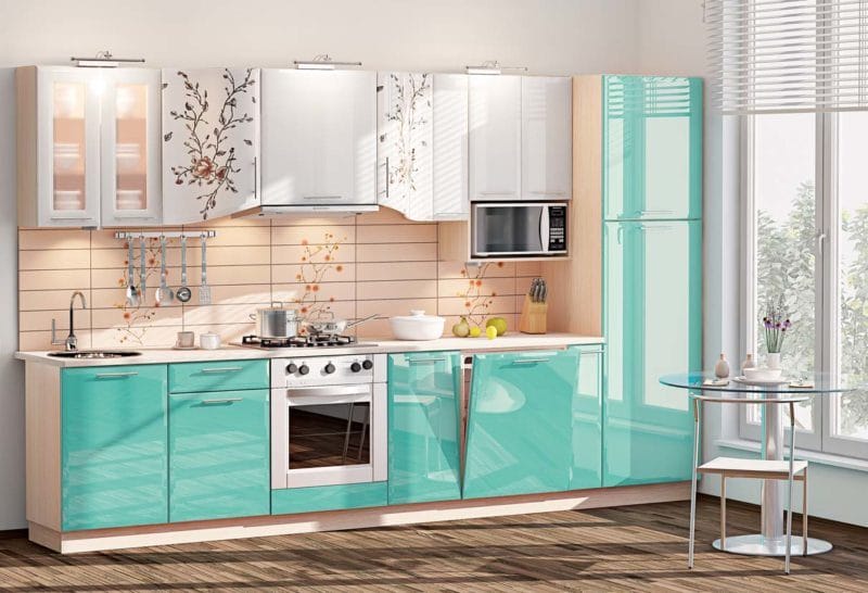 Кухня бирюзового цвета — 65 фото примеров удачного сочетания в интерьере кухни! #42