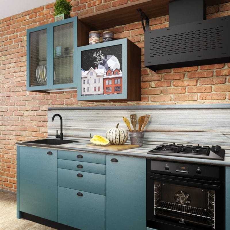Кухня бирюзового цвета — 65 фото примеров удачного сочетания в интерьере кухни! #46