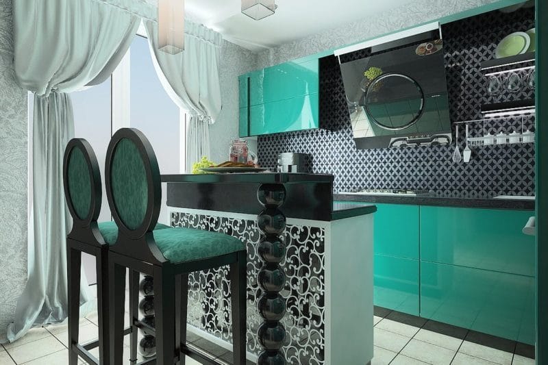 Кухня бирюзового цвета — 65 фото примеров удачного сочетания в интерьере кухни! #47
