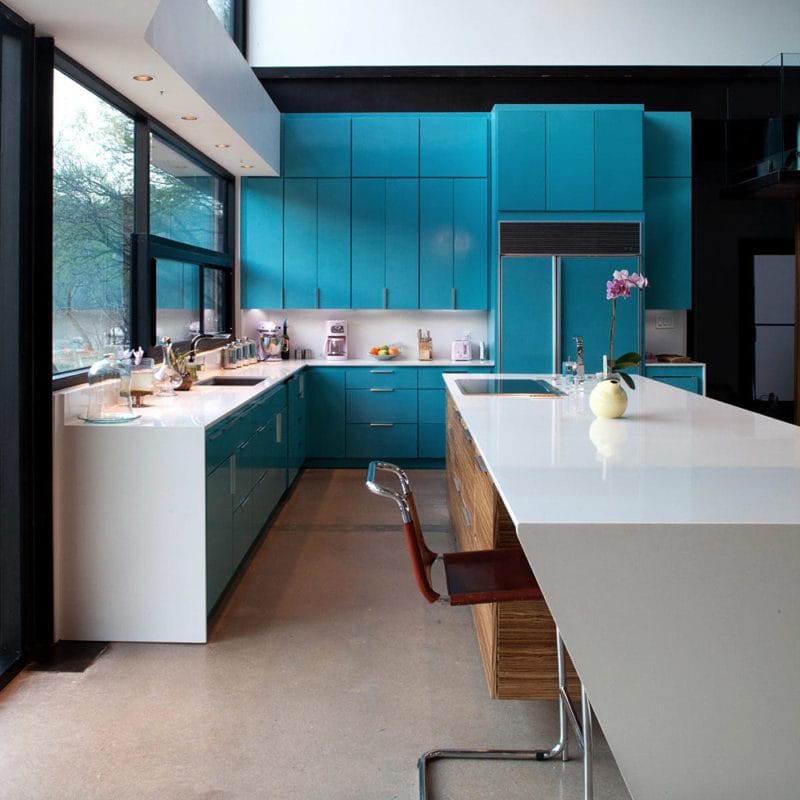 Кухня бирюзового цвета — 65 фото примеров удачного сочетания в интерьере кухни! #56
