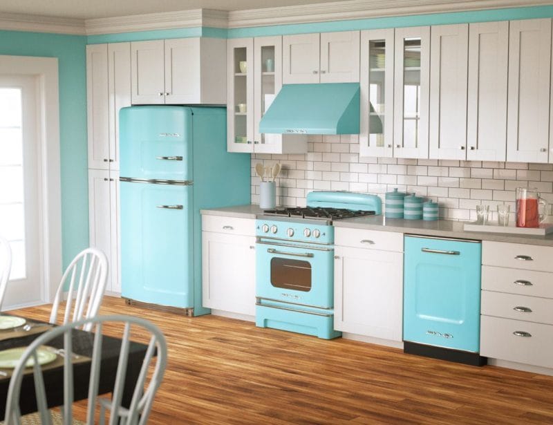 Кухня бирюзового цвета — 65 фото примеров удачного сочетания в интерьере кухни! #57