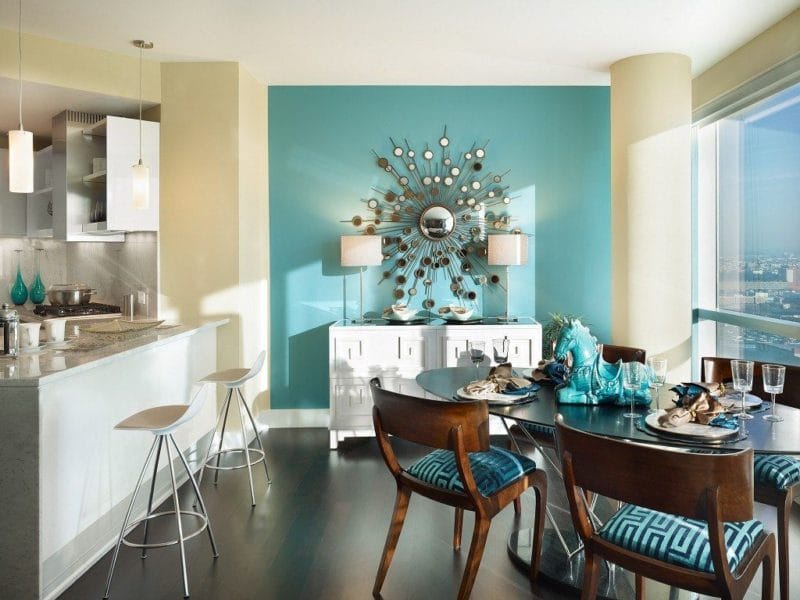 Кухня бирюзового цвета — 65 фото примеров удачного сочетания в интерьере кухни! #17