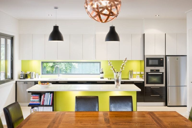 Кухня лимонного цвета — варианты идеального сочетания +65 фото дизайна #28
