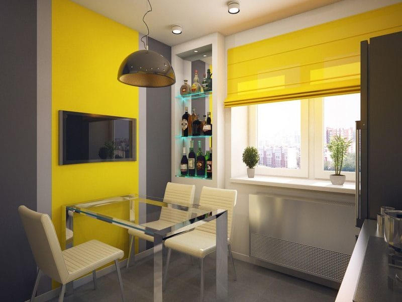 Кухня лимонного цвета — варианты идеального сочетания +65 фото дизайна #4