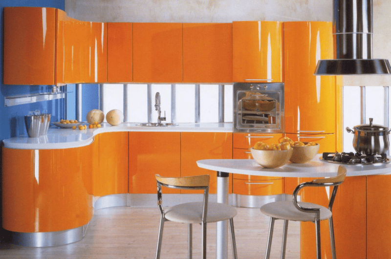 Кухня персикового цвета — идеальные варианты сочетания на 80 фото #4