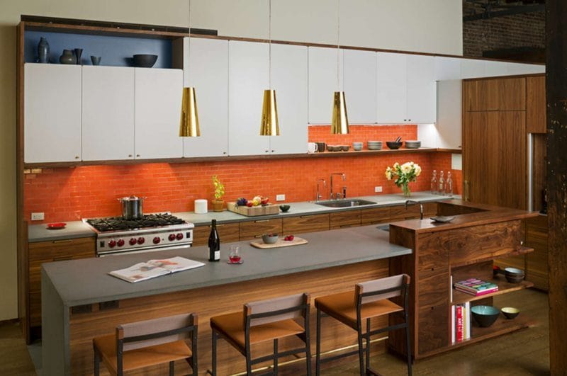 Кухня персикового цвета — идеальные варианты сочетания на 80 фото #14