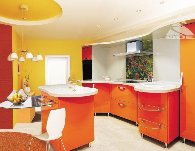 Кухня персикового цвета — идеальные варианты сочетания на 80 фото #33