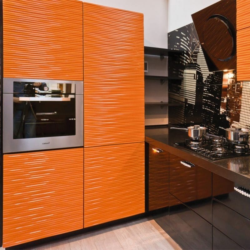 Кухня персикового цвета — идеальные варианты сочетания на 80 фото #37