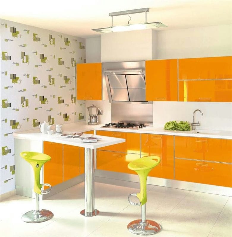 Кухня персикового цвета — идеальные варианты сочетания на 80 фото #8
