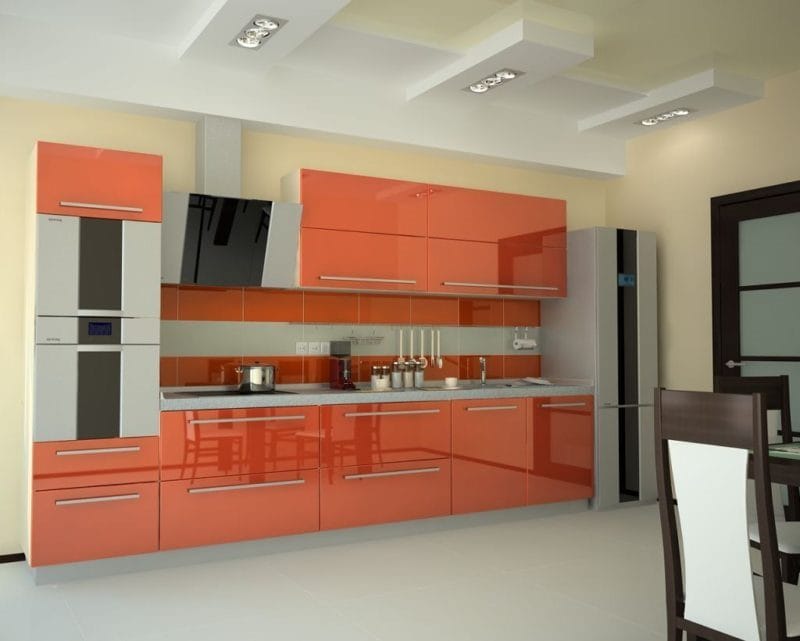 Кухня персикового цвета — идеальные варианты сочетания на 80 фото #44