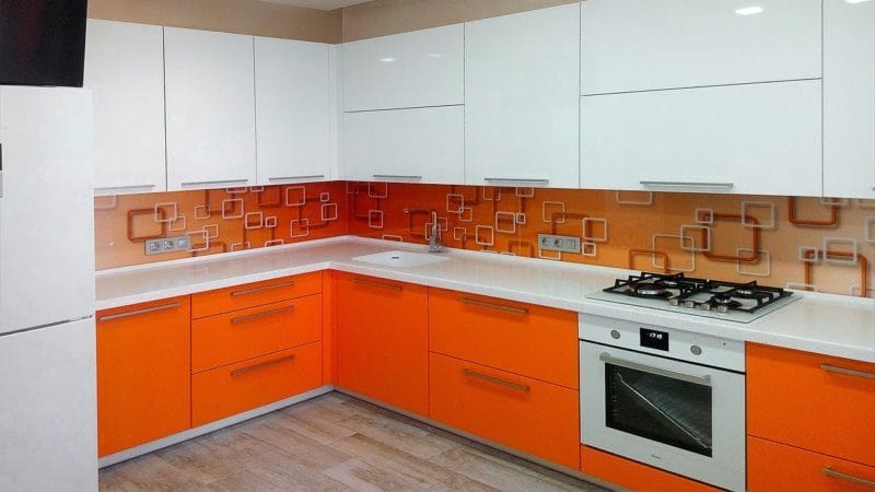 Кухня персикового цвета — идеальные варианты сочетания на 80 фото #49