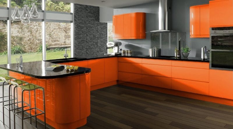 Кухня персикового цвета — идеальные варианты сочетания на 80 фото #66