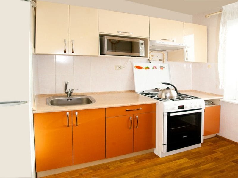 Кухня персикового цвета — идеальные варианты сочетания на 80 фото #67