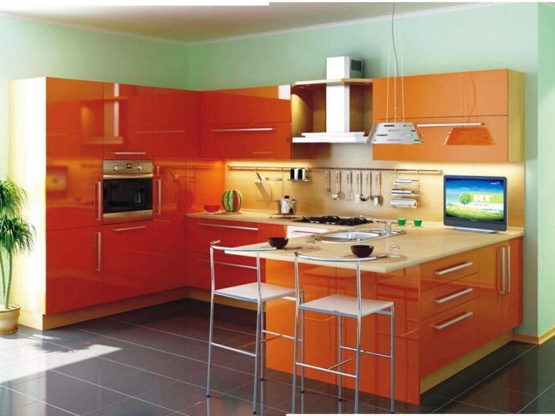 Кухня персикового цвета — идеальные варианты сочетания на 80 фото #11