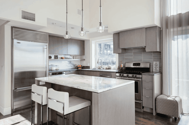 Кухня серого цвета — 65 фото монохромного дизайна в кухне #3