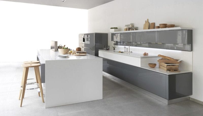 Кухня серого цвета — 65 фото монохромного дизайна в кухне #17