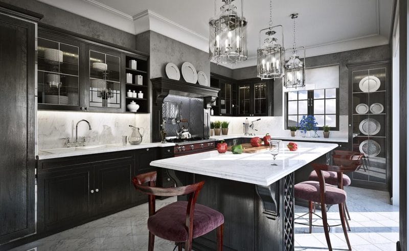 Кухня серого цвета — 65 фото монохромного дизайна в кухне #18