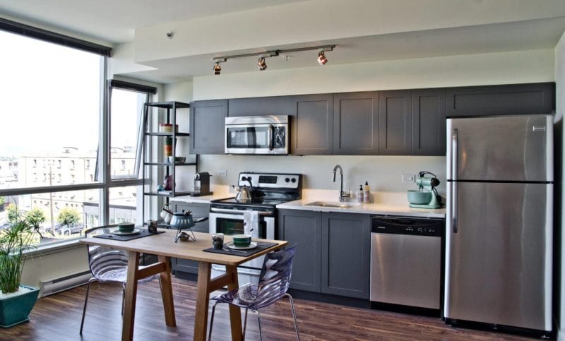 Кухня серого цвета — 65 фото монохромного дизайна в кухне #20