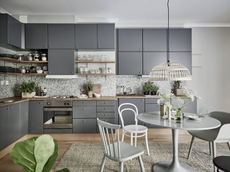 Кухня серого цвета — 65 фото монохромного дизайна в кухне #26