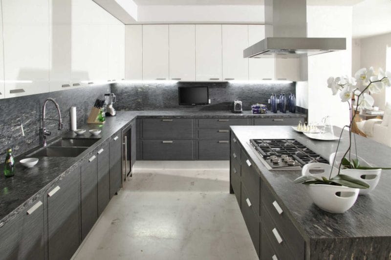 Кухня серого цвета — 65 фото монохромного дизайна в кухне #34