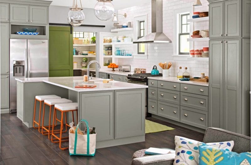 Кухня серого цвета — 65 фото монохромного дизайна в кухне #43