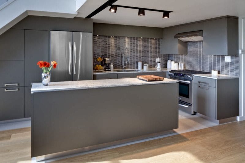 Кухня серого цвета — 65 фото монохромного дизайна в кухне #44