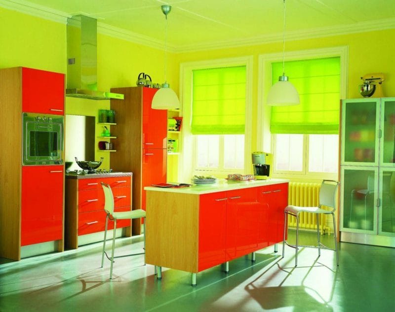 Кухня цвета лайм — обзор лучших вариантов сочного дизайна (55 фото) #11