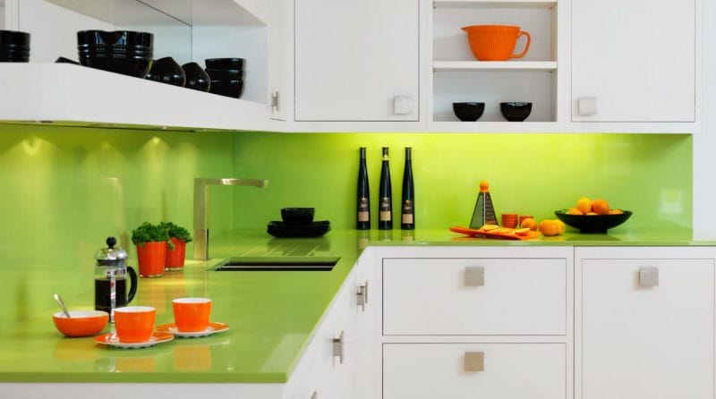 Кухня цвета лайм — обзор лучших вариантов сочного дизайна (55 фото) #6