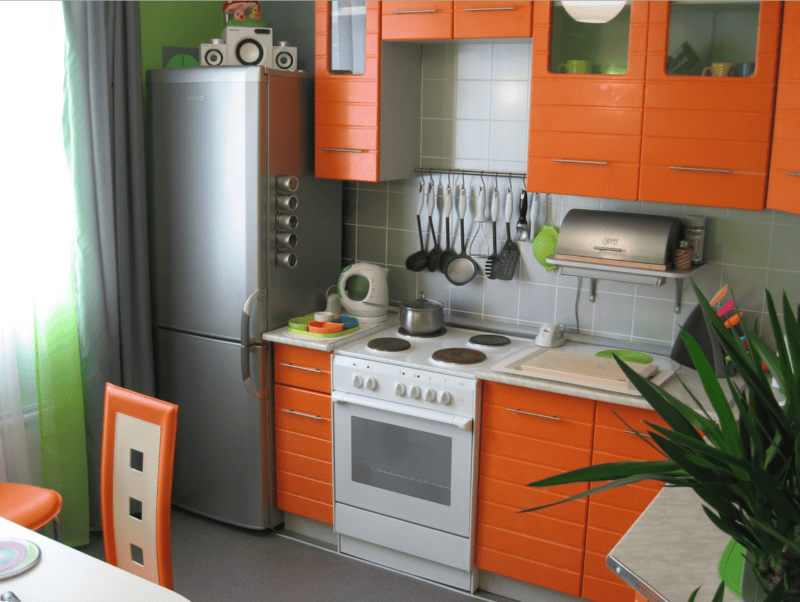 Кухня в хрущевке — 100 фото дизайна малогабаритной кухни в хрущевке #11