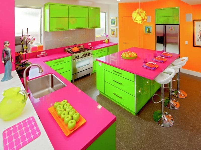 Кухня в оранжевом цвете: варианты идеально сочетания дизайна оранжевого цвета (75 фото) #37