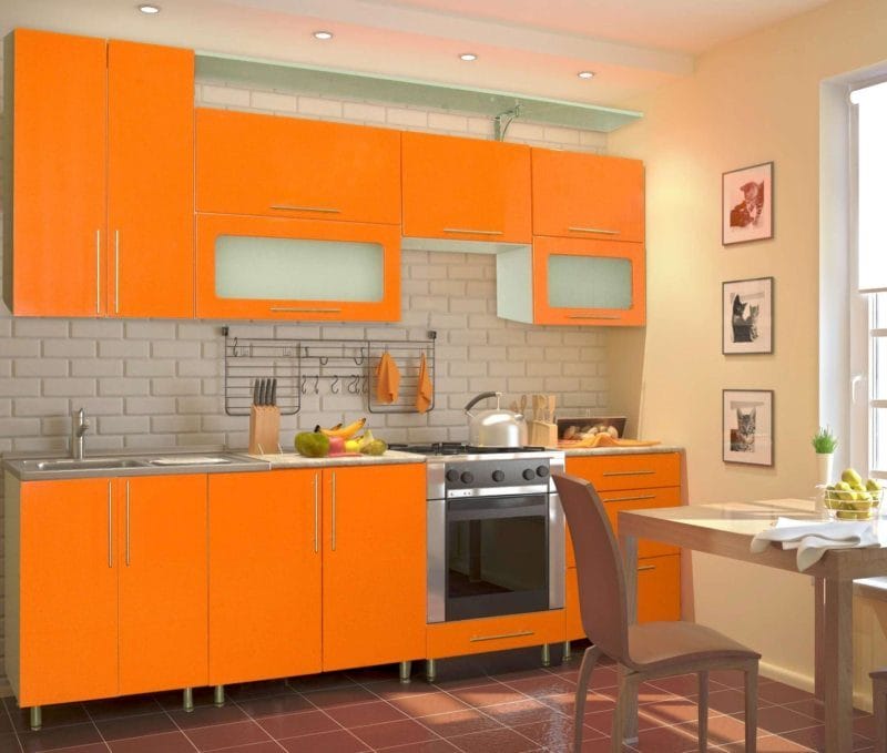 Кухня в оранжевом цвете: варианты идеально сочетания дизайна оранжевого цвета (75 фото) #8