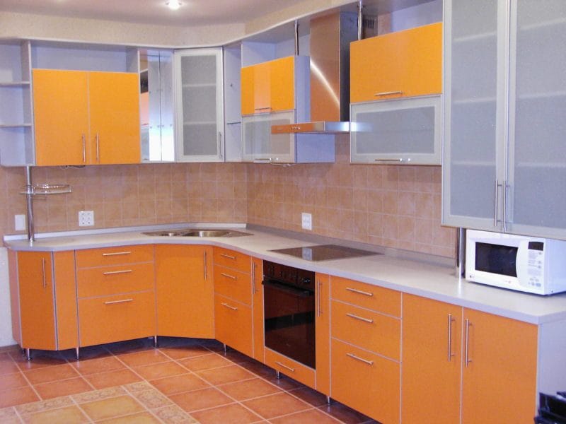 Кухня в оранжевом цвете: варианты идеально сочетания дизайна оранжевого цвета (75 фото) #58