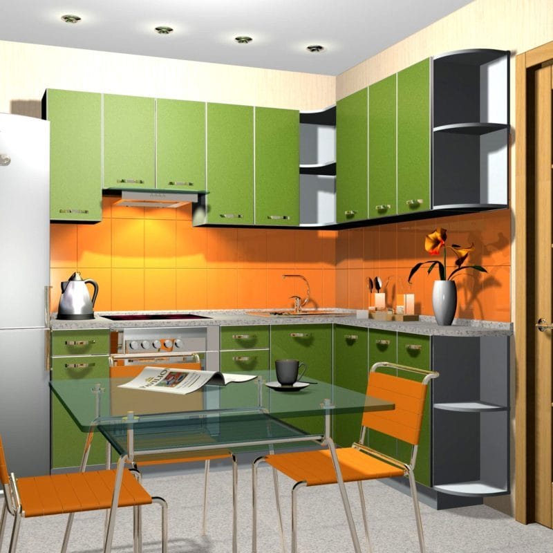 Кухня в оранжевом цвете: варианты идеально сочетания дизайна оранжевого цвета (75 фото) #10