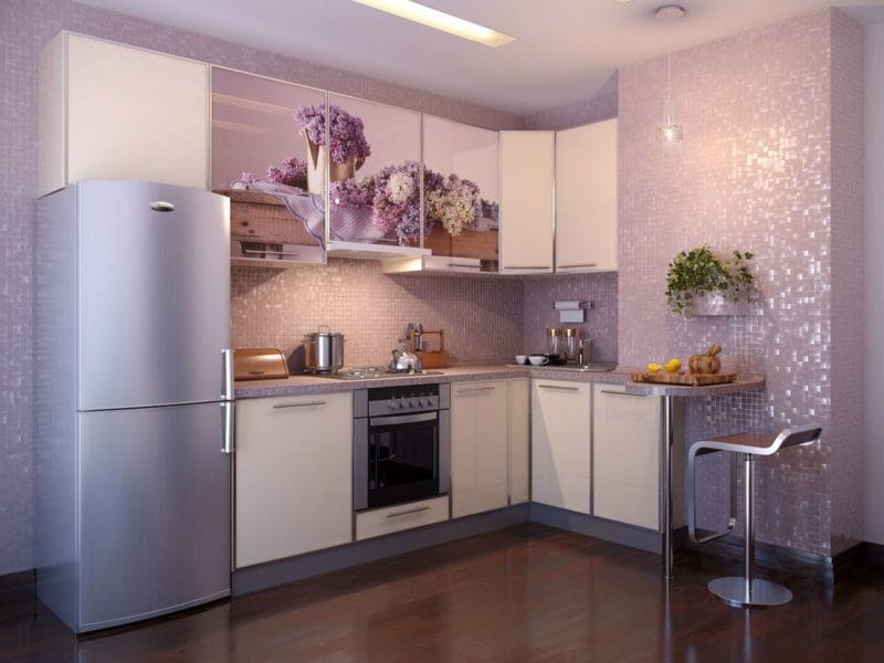 Кухня сиреневого цвета — оформляем стильный дизайн со вкусом (60 реальных фото) #20