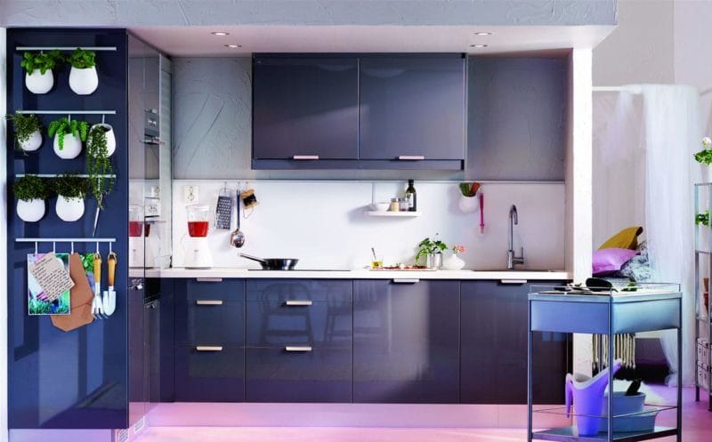 Кухня сиреневого цвета — оформляем стильный дизайн со вкусом (60 реальных фото) #42