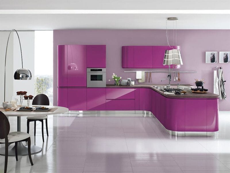 Кухня сиреневого цвета — оформляем стильный дизайн со вкусом (60 реальных фото) #44